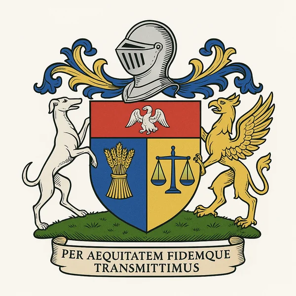 Blason de la famille Vassant — gerbe de blé et balance, origines françaises
